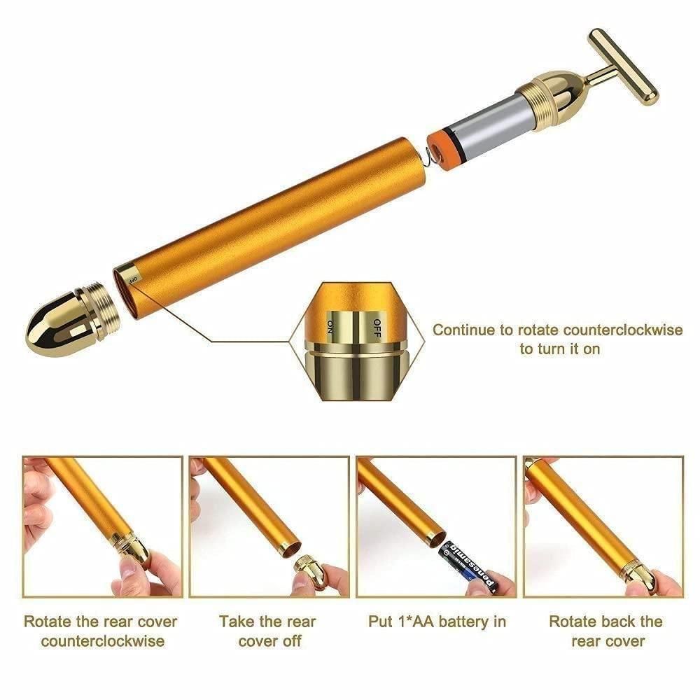 Femglow™   24K Gold Electric Facial Massage Roller