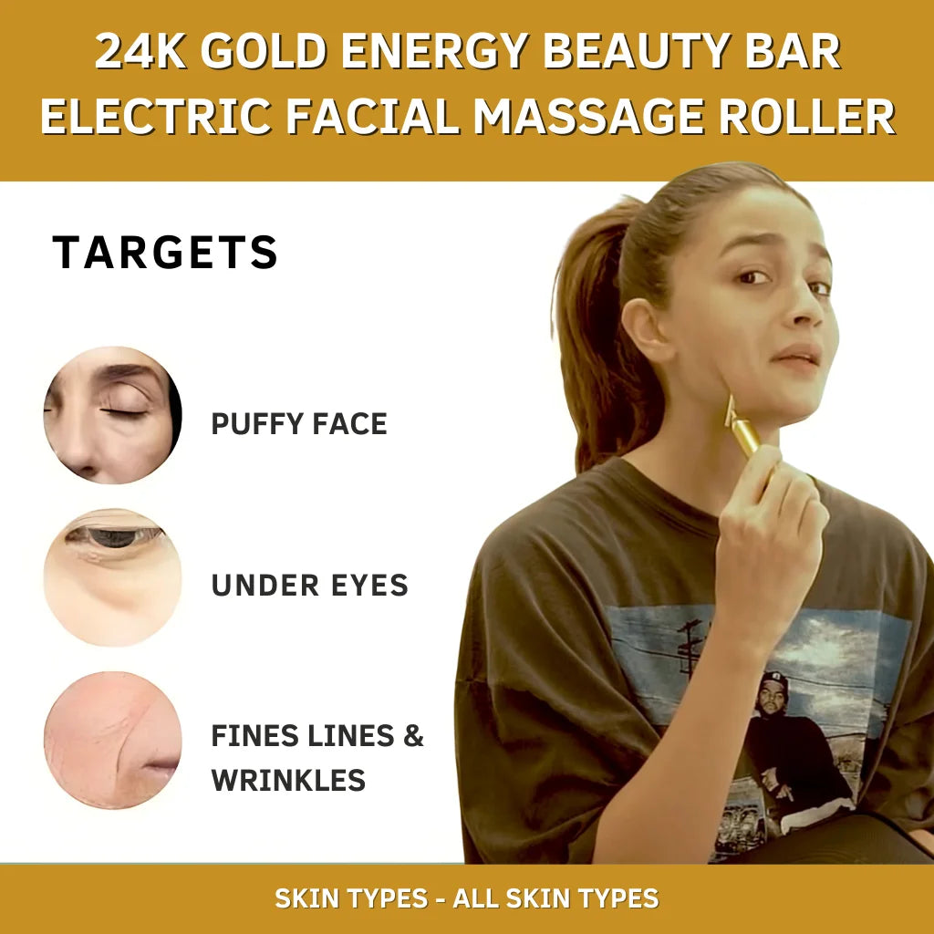 Femglow™   24K Gold Electric Facial Massage Roller